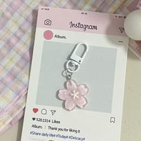 Creative Lovely Flower Keyring Sweet Jelly Color Sakura Keychain Pendant Cute Fashion Backpack Hanging Ornaments Couple Gifts
