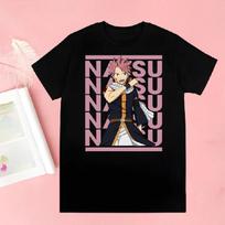 Anime Fairy Tail Cartoon Natsu Erza Gray Lucy Men Women T-shirt Tops Crew Neck Fitted Soft Anime Manga Tshirt Clothes T-shirt3 S