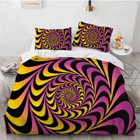 Spiral Swirl Psychedelic Bohemian Stylish Trippy Pattern Mandala Geometric Duvet Cover For Women Men Teens Bedroom Rations Warm EU Single(135*200cm)3pcs