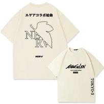 Evangelion Anime Japanese 100Cotton Trendy Men Women Tshirt Summer Autumn Daily Outdoor Sports Party Casual Loose Shortsleeve S