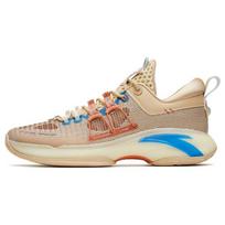 ANTA Basketball Shoes Men's Low top Beige Brown Blue Sneakers 112311105-7 43