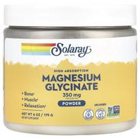 Solaray, didelės absorbcijos magnio glicinato milteliai, be kvapiųjų medžiagų, 6 uncijos (179 g)