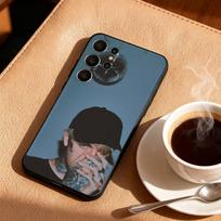 L-Lil Peep Star Shopping  Phone Case For Samsung S25,24,23,22,30,21,10,9,Ultra,Plus,Lite,FE Black Soft Case Samsung S23ULTRA5G