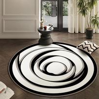 Luxury Round Fluffy Carpet Thick Plush Rugs for Living Room Bedroom Home Soft Anti-slip Floor Mat Cloakroom Rug 80x80CM