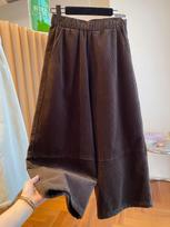 Stylish Women's Fleece-Lined Pants - Autumn/Winter 2026, Loose Wide-Leg, Straight, Cropped, Versatile. XL