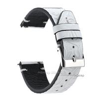 Vintage Calfskin Watch Strap 20mm 22mm Printed Pattern Leather Watchbands Watch Accessories for Seiko Cowhide Universal Bracelet 20mm brown