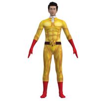 Saitama Costume Jumpsuit - One-Punch Man Anime Cosplay for Kids, Halloween Battle Suit 110