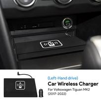 For Volkswagen Tiguan 2017-22 Car Wireless Charger Pad Fast Charging Center Console Organizer Interior Modification Accessories.