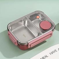 304 nerūdijančio plieno pietų dėžutė su stalo įrankiais suaugusiems ir vaikams, nepralaidi pietų dėžutė, nešiojama grotelių formos „Bento Box“ maisto indeliai