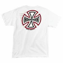Independent Trucks TC SPEEDING CROSS Skateboard T Shirt WHITE M