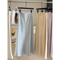 Women's High Waist Mermaid Midi Skirts Slim Fit Rhinestone Satin Casual Skirt M