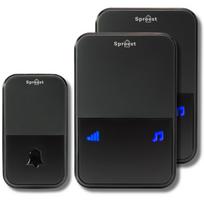 Wireless doorbell U199199-BB 1T2R Black
