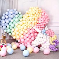 Jidukongjian Macaron Balloon Birthday Scene Decoration, Proposal Confession Decorations, Party Atmosphere, Wedding Room Setup, 50 Pieces + Pump