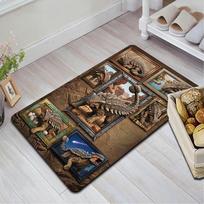 Ankylosaurus Dinosaur Collection Pattern Rug Floor Mat for Living Room or Bedroom Soft and Comfortable Carpet a Gift for Birthday and Holiday. 40x60cm( 15x23in )
