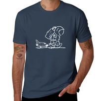 Sad Astronaut Pulling Space Shuttle (Black) Tshirt Halloween Theme Tshirt S