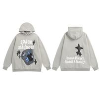 Kanye Street Hip Hop Vintage Space Crazy Foam Alphabet Hoodie Sweater Casual Sportswear Jacket Tide M