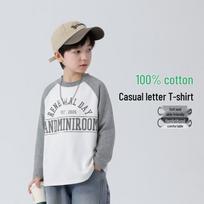 YOYO Tale Boys' Versatile Cotton Long Sleeve Tee 130