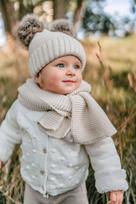 Fleece-lined winter hat and scarf for children