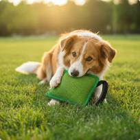 Dog Tug Toy with Handle Padded Textured Bite Pillow for Dogs, Outdoor Activity