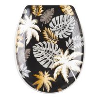 AWD INTERIOR 1998 Palmera soft-close toilet seat, duroplast, black with palm trees
