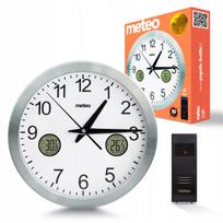Sieninis laikrodis ZP31 30 cm LCD su belaidžiu kvarciniu temperatūros jutikliu METEO
