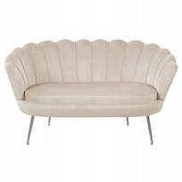 Lengvas aksominis sofa smėlio spalvos dvivietis sofa apmušti Furnitex