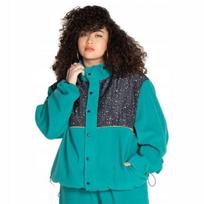 Y3123 MELODY EHSANI fleece sweatshirt jacket OVERSIZE WOMEN'S 36 S
