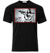 Mona Bazooka Banksy Graphic Cotton T Shirt Short Sl XL