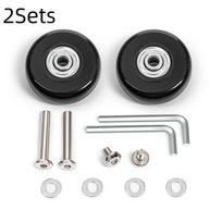 2/4 Sets Silent Luggage Casters High Quality Rubber Trolley Suitcase Wheels Universal for Travel Luggage Repair 2set