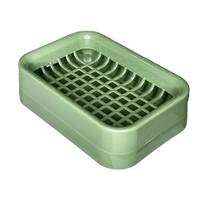 2026 Grid soap box, bathroom double-layer drain soap box, compact plastic soap box, portable rack, laundry soap