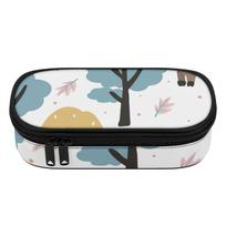 Pen Case Durable 300D Polyester Multi Compartment Zip Around Closure with Mesh Pocket Removable Divider and Pen Slots for Students One Size