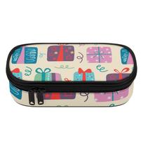 Pencil Pouch 300D Polyester Casual Zip Around Closure with Main Compartment Mesh Pocket and Pen Slots for School and Study One Size