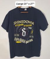 Shinedown / Papa Roach /Asking Alexandria 2019 Large Black Tour Shirt Unisex T-Shirt S
