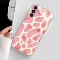 Pink leopard print metallic paint glass phone case suitable for Samsung Galaxy S26 S25 S24 S22 S21 S20 FE/Ultra/Plus anti drop GalaxyS25