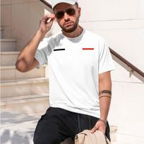 2026 New Model Unisexs Summer 100 Cotton Fashionable Casual Loose Large Size Cross Printed Sports Round Neck Short Sleeve Tshirt S