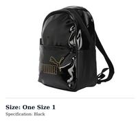 PUMA Leather Backpack Regular Unisex Black 077918-01 One Size 1