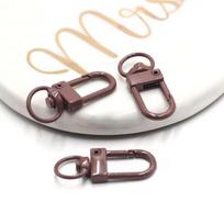 10Pcs Mix Candy Color Snap Rotating Lobster Clasp Hooks Metal Plated Diy Jewelry Making Accessories For Keychain Handbags gray