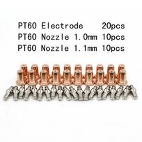 40 vnt. plazmos antgalių 1,0 mm 1,1 mm elektrodas 52582 IPT-60 PT60 PT40 IPT-40 degikliui