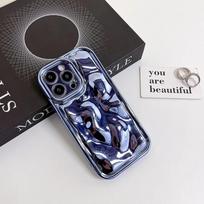 Qianliyao 3D Electroplated Meteorite Pattern Phone Case For iPhone 15 14 13 12 16 Pro Max 14promax Soft Shockproof Back Cover For iPhone 15