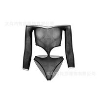 Sexy underwear bikini hip wrap three-point long-sleeved onesie Europe average size [simple package]