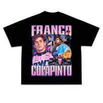 Franco Colapinto marškinėliai vyrams, laisvalaikio, medvilniniai, oversized, Y2k marškinėliai vyrams, trumparankoviai, gatvės, hip hop, vyriški, moteriški, vasariniai drabužiai, viršus S