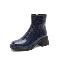 Fashion Gold Silver Women Chelsea Boots High-Top Size Zipper Round Toe Booties Platform High Heels Luxury Trendy Banquet Party Dress 34