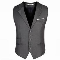 Suknelės liemenės vyrams Slim Fit Vyriška kostiumo liemenė Vyriška liemenė Gilet Homme Kasdieninė berankovė formali verslo striukė plius dydis S
