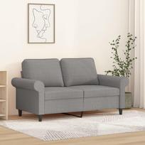 Dvivietė sofa, šviesiai pilkos spalvos, 120cm, audinys