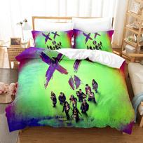 Animated film H-Harley Quinn Bedding SetJoker Duvet Cover Pillowcase 2/3pcs Adult Boy Girl Bedroom Decoration Single/Double EU Single(135*200cm)3pcs