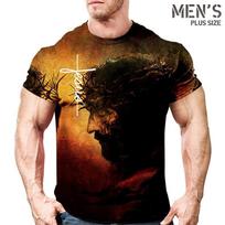Men's Plus Size T shirt Tee Big and Tall Graphic Crew Neck Print Short Sleeve Spring & Summer Vintage Fashion Streetwear Basic Casual 6XL gray