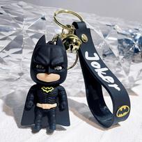 Anime cartoon Marvel Batman Catwoman Joker image doll PVC car keychain adorable Spooky Holiday series pouch pendant ornaments key ring