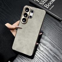 Plating Sheepskin Phone Case For Samsung Galaxy S26 S25 S24 S23 S22 Ultra Plus Fur Lambskin Leather Metal Lens Shockproof Cover Galaxy S26 Ultra