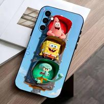 S-SpongeBob Baby  Phone Case Black Silicone Soft For Samsung Galaxy A73,A72,A71,A70,A53,A52,A51 Samsung a11