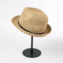 USPOP Summer Fashion Handwoven Crochet Raffia Fedora Hat Roll-Up Brim Sun Hat for Men and Women Outdoor UV Protection Straw Hats 57cm